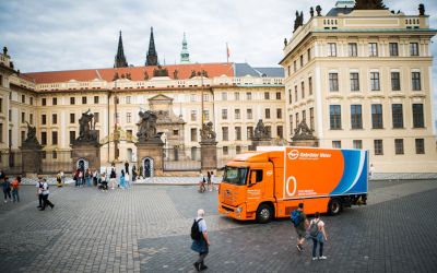 H2-Lkw von Gebrüder Weiss absolviert erfolgreich Langstreckentest nach Prag. (Foto: Gebrüder Weiss)